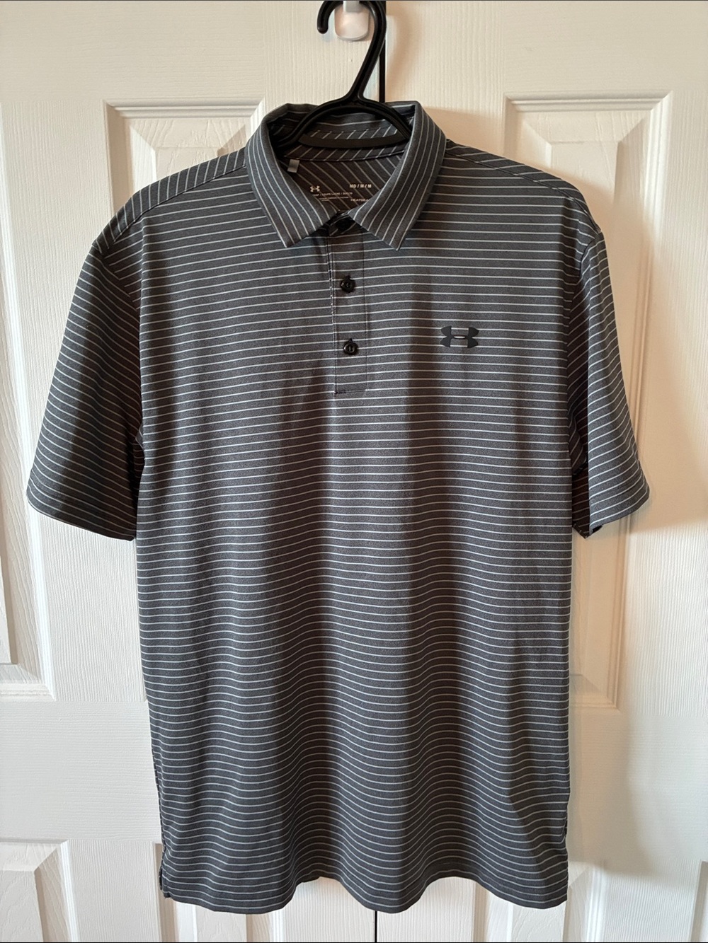 Under Armour Men’s Gray Striped Polo Shirt M